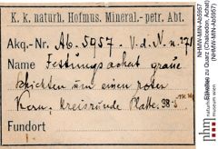 Etiketten zu Quarz (Chalcedon, Achat) (NHMW-MIN-Ab5957)